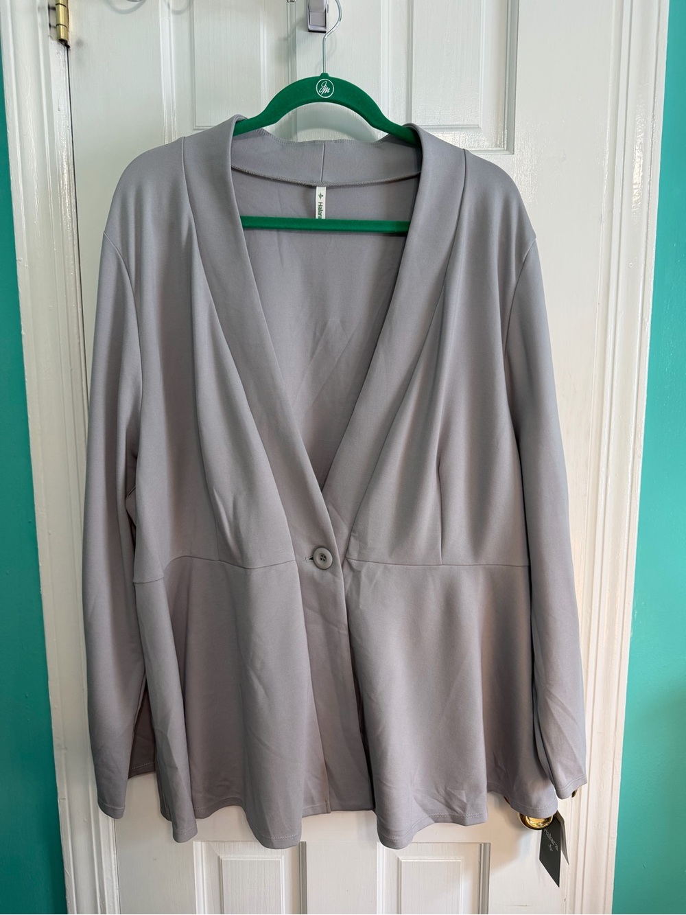 Light Gray Long Sleeve Open Blazer Jacket